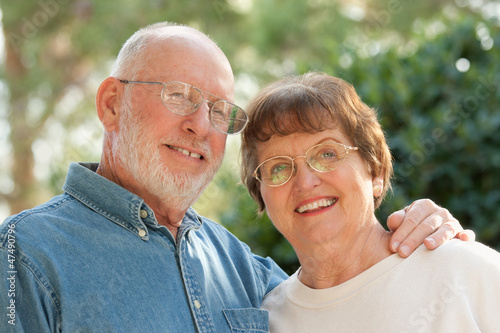 Photo: Happy Senior Couple Outdoor Portrait Happy Senior Couple Outdoor Portrait