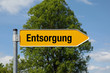 Pfeil mit Baum ENTSORGUNG