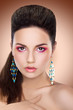 Portrait of Beautiful Brunette Brown Hair Woman