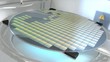 Separating a silicon wafer into individual die.