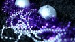 décoration de noël de couleur violet et gris