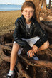 Teenager at the beach