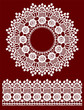 Vector: Round openwork lace border. Round openwork lace border.