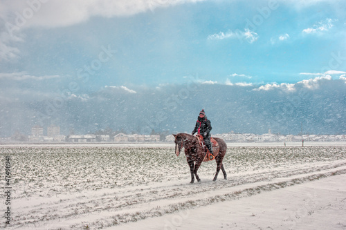 Photo: Ride in Snow Storm Ride in Snow Storm