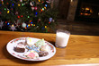 Christmas Cookies and Milk Fireplace Tree