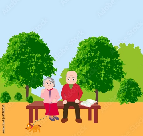 Vector: babcia i dziadek babcia i dziadek