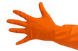 hand in orange glove count to five