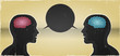 Grunge Man And Woman Communication Background
