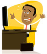 Cartoon Black Businessman