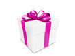 gift box over white background 3d illustration