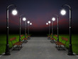 Illustration: A romantic night scene A romantic night scene