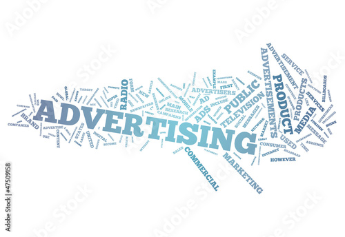 Illustration: Word Cloud "Advertising" Word Cloud "Advertising"