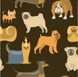 Dogs seamless pattern