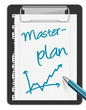 Klemmbrett Masterplan Diagramm