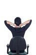 Photo: Rear View, Tired business woman stretching Rear View, Tired business woman stretching