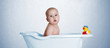 blue baby bath