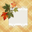 Autumn background with colorful leaves and place for text.