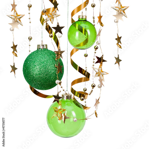 Photo: Christmas green balls Christmas green balls