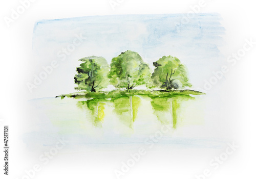 Photo: Three lonely trees Three lonely trees