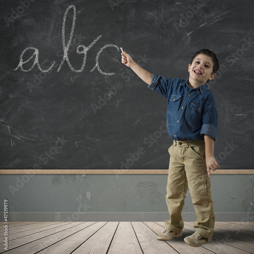 Photo: Abc in blackboard Abc in blackboard