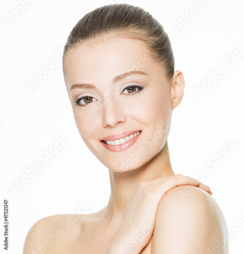 Photo: beautiful smiling woman with clean skin beautiful smiling woman with clean skin