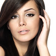 Woman with beauty long straight hair