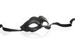 Black mask on white background