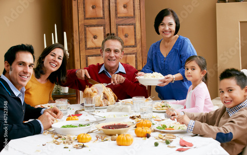 Photo: Multi Generation Family Celebrating Thanksgiving Multi Generation Family Celebrating Thanksgiving