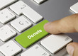 Donate keyboard key. Finger