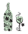 glass and grapes