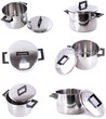 Photo: Collection of saucepans, made of stainless steel Collection of saucepans, made of stainless steel