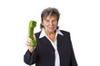 Seniorin am Telefon