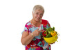 Foto: Seniorin mit frischem Gemuese Seniorin mit frischem Gemuese