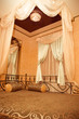 interior of a bedroom. two beds and two pillows