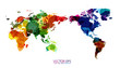 World Map Watercolor, Vector illustration