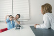 Doctor, mother and child
