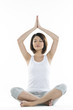 Beautiful Chinese woman doing exercise