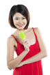 Photo: Chinese woman eating ice lolly Chinese woman eating ice lolly