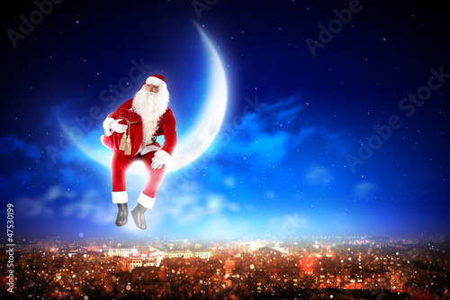Photo: Santa on the moon Santa on the moon
