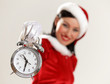 christmas girl in santa hat