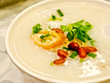 Hong Kong food, pork congee with fried cruller