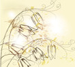 Shiny background with tulips in vintage style