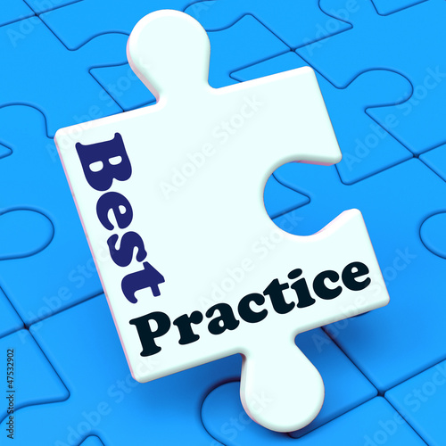 Illustration: Best Practice Shows Effective Concept Improving Business Best Practice Shows Effective Concept Improving Business