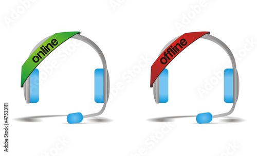 Vector: online offline chat, support, help online offline chat, support, help