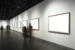 empty frames in museum