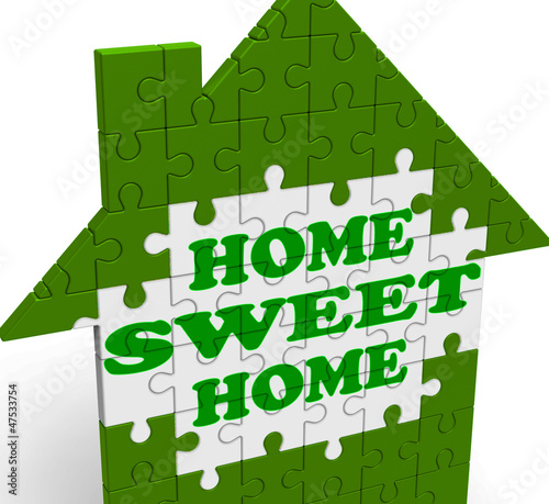 Illustration: Home Sweet Home Shows Welcome Friendly Invitation Home Sweet Home Shows Welcome Friendly Invitation