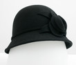 schwarzer Damenhut