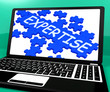 Expertise Puzzle On Notebook Showing Great Computer Skills