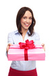 Young Woman Giving Present