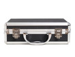 Briefcase lying on white.